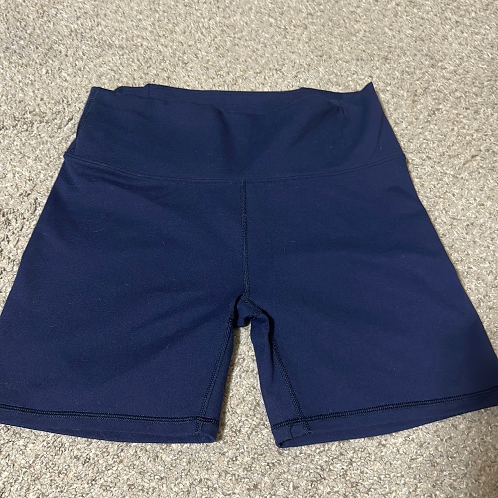 Blue fabletics biker shorts